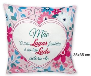 Almofada Mãe o Meu Lugar Favorito é ao Teu Lado 35x35Cm