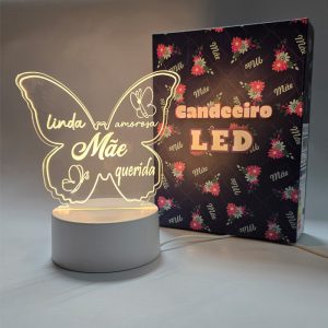 Candeeiro LED Borboleta Mãe Linda Amorosa