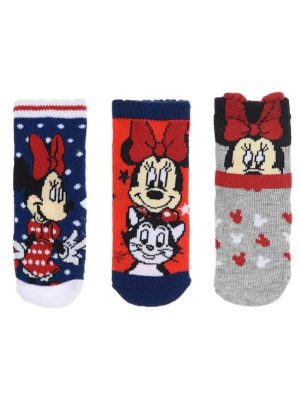 Conj. 3 Pares Meias Minnie Baby Figaro Disney