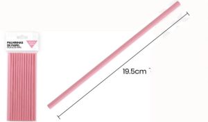 Blister 25 Palhinhas Papel  19.5Cm