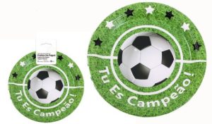 Blister 6 Pratos Futebol Tu és Campeão 22.5Cm