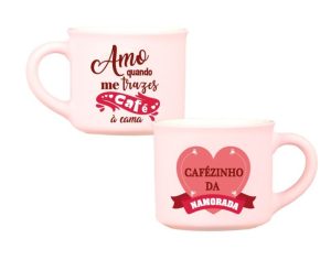 Chávena Café Veludo Amizade e Amor - Namorada