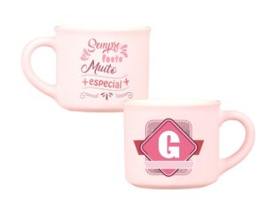 Chávena Café Veludo Letras Rosa - G