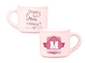Chávena Café Veludo Letras Rosa - M