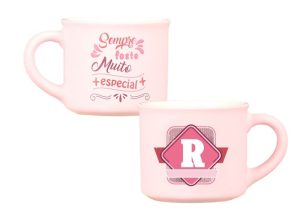 Chávena Café Veludo Letras Rosa - R