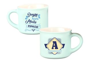 Chávena Café Veludo Letras Azul - A