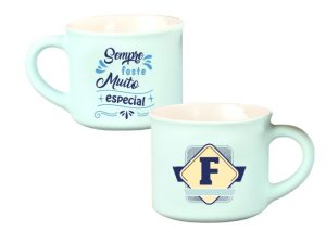 Chávena Café Veludo Letras Azul - F