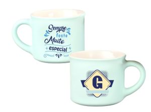 Chávena Café Veludo Letras Azul - G
