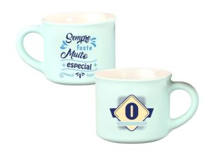 Chávena Café Veludo Letras Azul - O