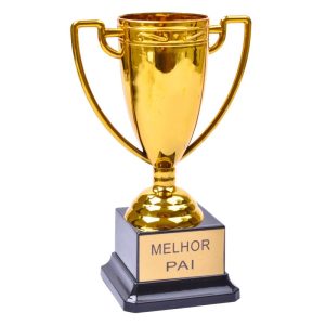 Troféu Taça Dourada Melhor Pai 8x18x8Cm