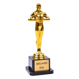 Troféu Dourado Melhor Pai 6.5x18x6.5Cm