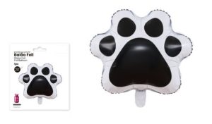 Balão Foil Pata Cão Branca e Preta 50cm