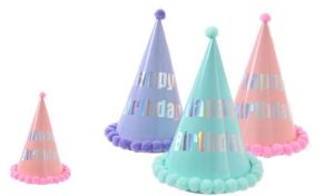 Chapéu Festa Criança Happy Birthday 19.5x28Cm