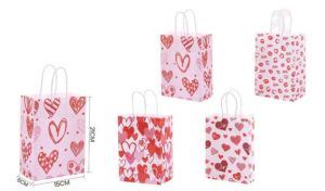 Saco Papel Presente Valentine´s Day Corações Vermelhos