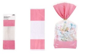 Blister 10 Sacos Doces 9.5x27Cm Transparente-Rosa