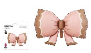 Balão Foil Laço 92Cm - Rosa