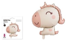 Balão Foil Unicórnio Rosa Pastel 78Cm