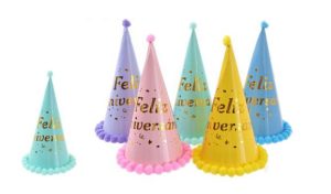 Chapéu de Festa Criança Feliz Aniversário 19.5x34Cm