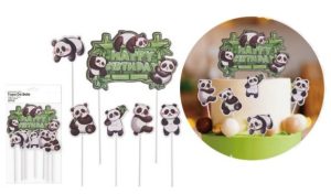 Blister 6 Toppers Bolo Panda 12.7Cm