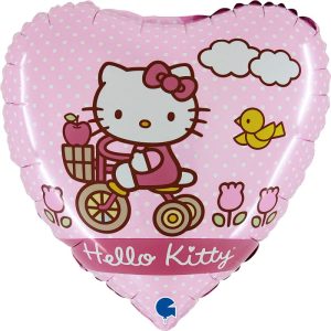 Balão Foil Coração Hello Kitty 46Cm