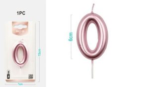 Vela de Aniversário 6Cm Rose Gold