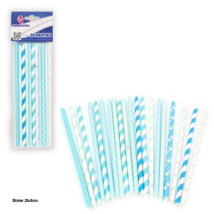 Blister 20 Palhinhas Papel (Vários Modelos)