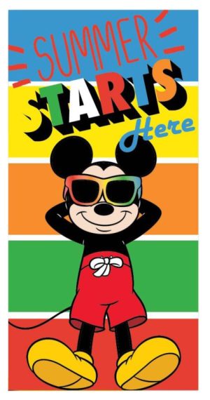 Toalha Praia-Banho Mickey Summer Stars Here 70x137Cm Disney (secagem rápida) 100% poliester