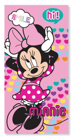 Toalha Praia-Banho Minnie Hearts 70x137Cm Disney (secagem rápida) 100% poliester