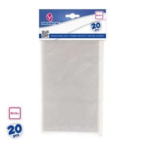 Blister 20 Sacos Doces Retangulares Transparentes 25x13Cm
