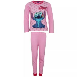 Pijama de Menina Manga Comprida Stitch & Scrump Rosa Claro