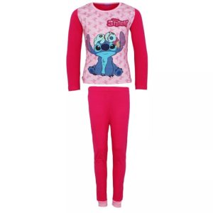 Pijama de Menina Manga Comprida Stitch & Scrump Rosa Escuro