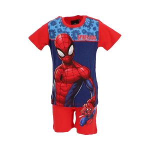 Pijama de Menino Curto Primavera-Verão Spiderman Web Vermelho