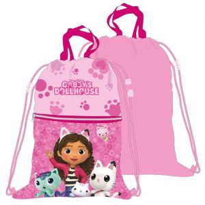 Saco Ginásio-Desporto Deluxe Rosa Gabby´s Dollhouse Colorful World 45Cm