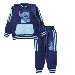 Fato de Treino Azul Stitch Blue Com Carapuço