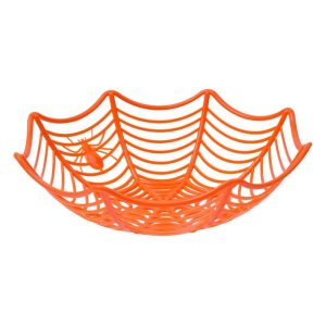 Taça Laranja Teia Halloween 27x7,5x27Cm
