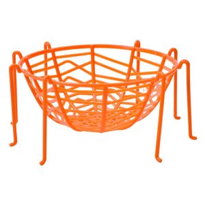 Cesto Decorativo Laranja Halloween 23X9,5X23Cm