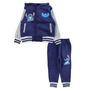 Fato de Treino de Menino Azul Stitch Happy Blue Com Carapuço