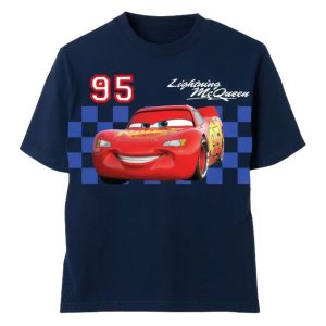 T-Shirt de Menino Manga Curta Cars Fast Lane Azul Escuro