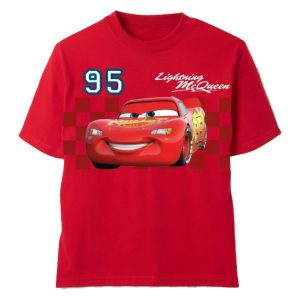 T-Shirt de Menino Manga Curta Cars Fast Lane Vermelha