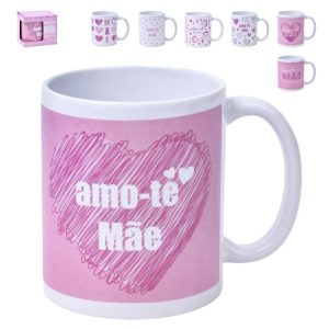 Caneca Amo-te Mãe 10x8.5x11.5Cm