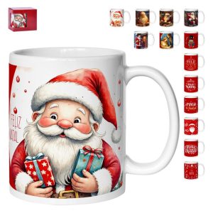 Caneca Cerâmica Feliz Natal 12x8,5x10Cm