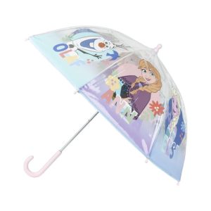 Guarda Chuva Manual Transparente Disney Frozen Elsa Anna & Olaf 45Cm