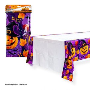 Toalha de Mesa Plástica Halloween BOO 220x132Cm