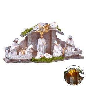 Presépio de Natal com Luz 33x10.5x16.5Cm
