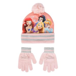 Conj. Gorro + Luvas Disney Princess Pink