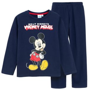 Pijama de Menino Manga Comprida Mickey Star Azul Escuro