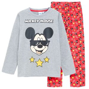 Pijama de Menino Manga Comprida Mickey Star Cinza