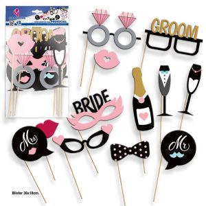 Blister 12 Foto Props Mr & Mrs Bride & Groom