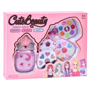 Kit Maquilhagem Frasco Sombras e Batons Cute Beauty 36x6x28Cm
