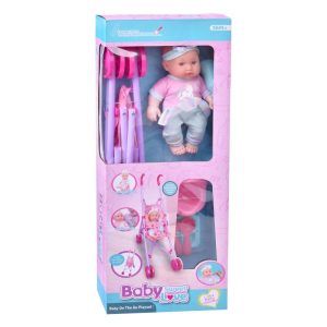 Boneco Nenuco Bébé com Carrinho 23x9,5x56Cm